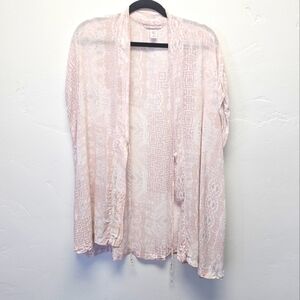 Victorias Secret Light Pink Patterned Lightweight Kimono Robe Cover Up Women O/S